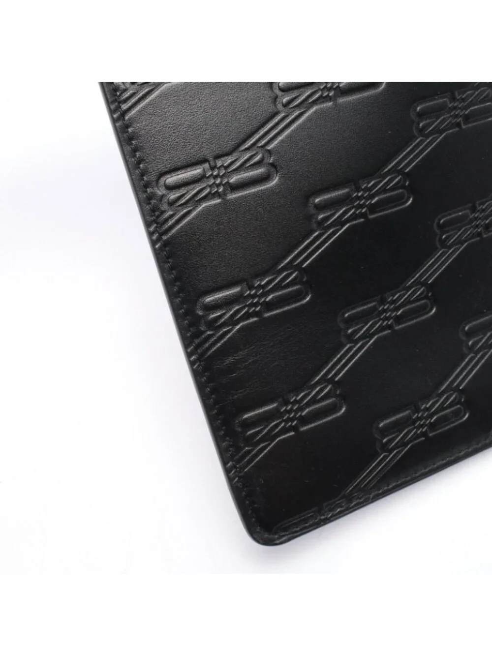 Balenciaga Clutch BB Monogram Black Leather
